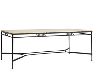 AMALFI GRANDE X - Rectangular resin and stainless steel dining table _ JANUS et Cie